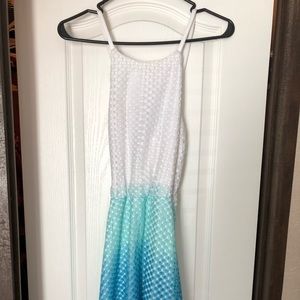Blue ombré lace dress